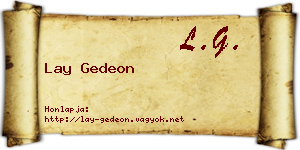 Lay Gedeon névjegykártya